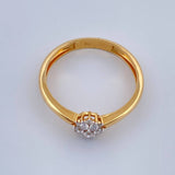 Anillo Copo De Nieve Diamantes 2.25gr / T7 1/2 / Dos Oros Amarillo Blanco 18K %