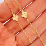 Cadena Espiga Trebol 3.8gr / 46.3cm / 1.4mm Oro Amarillo 18K %
