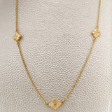 Cadena Espiga Trebol 3.8gr / 46.3cm / 1.4mm Oro Amarillo 18K %