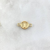 Herraje Letra I 0.35gr / 1.4cm / Circular Oro Amarillo