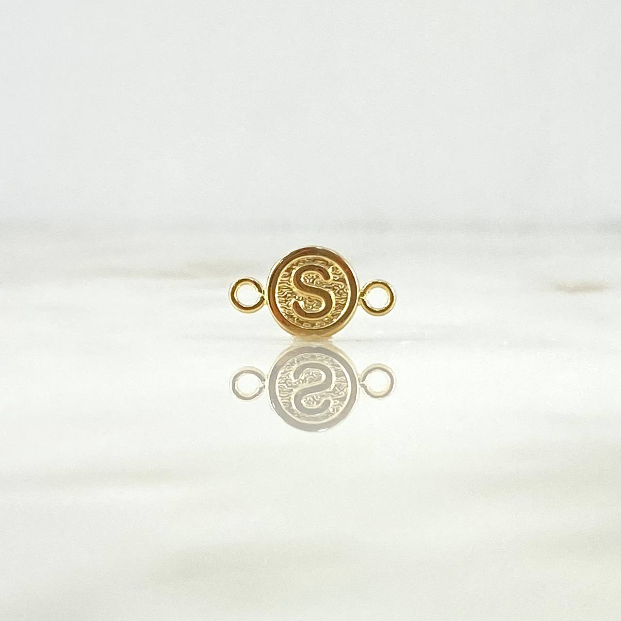 Herraje Letra S 0.35gr / 1.4cm / Circular Oro Amarillo