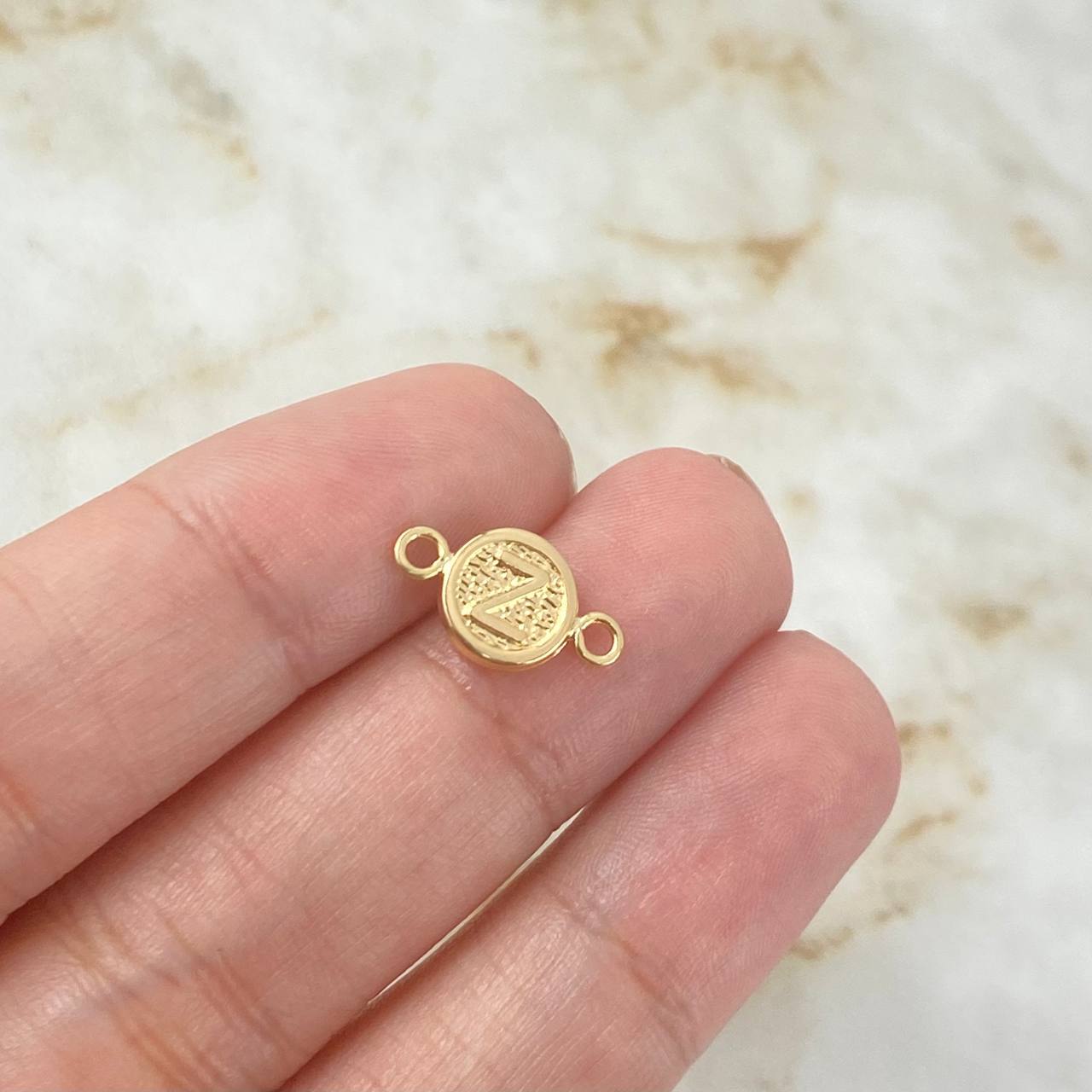 Herraje Letra Z 0.3gr / 1.4cm / Circular Oro Amarillo