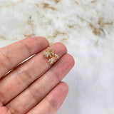Herraje Niño y Niña 1gr / 1.3cm / Circones Blancos Oro Amarillo