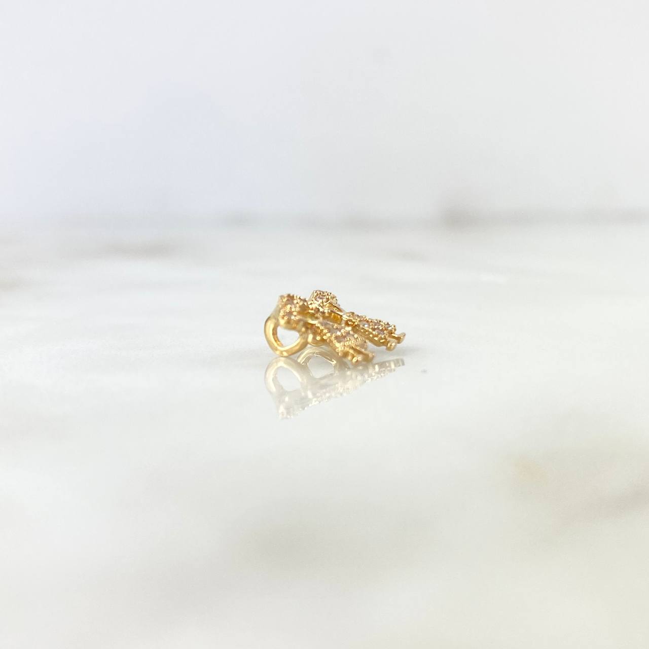 Herraje Niño y Niña 1gr / 1.3cm / Circones Blancos Oro Amarillo