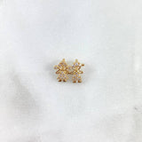 Herraje Niño y Niña 1gr / 1.3cm / Circones Blancos Oro Amarillo