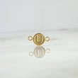 Herraje Letra U Mate Texturizado 0.4gr / 1.5cm / 8mm Circulo Liso Oro Amarillo 18K ©