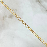 Pulso Figaro 1.65gr / 20cm / 3.4mm Oro Amarillo +1 18K ©