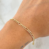 Pulso Figaro 1.65gr / 20cm / 3.4mm Oro Amarillo +1 18K ©