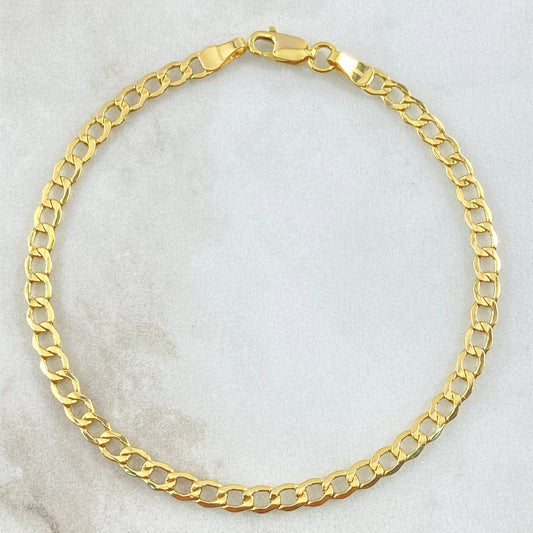Pulso Cubano 3.1gr / 20.5cm / 3.8mm Oro Amarillo +0 18K