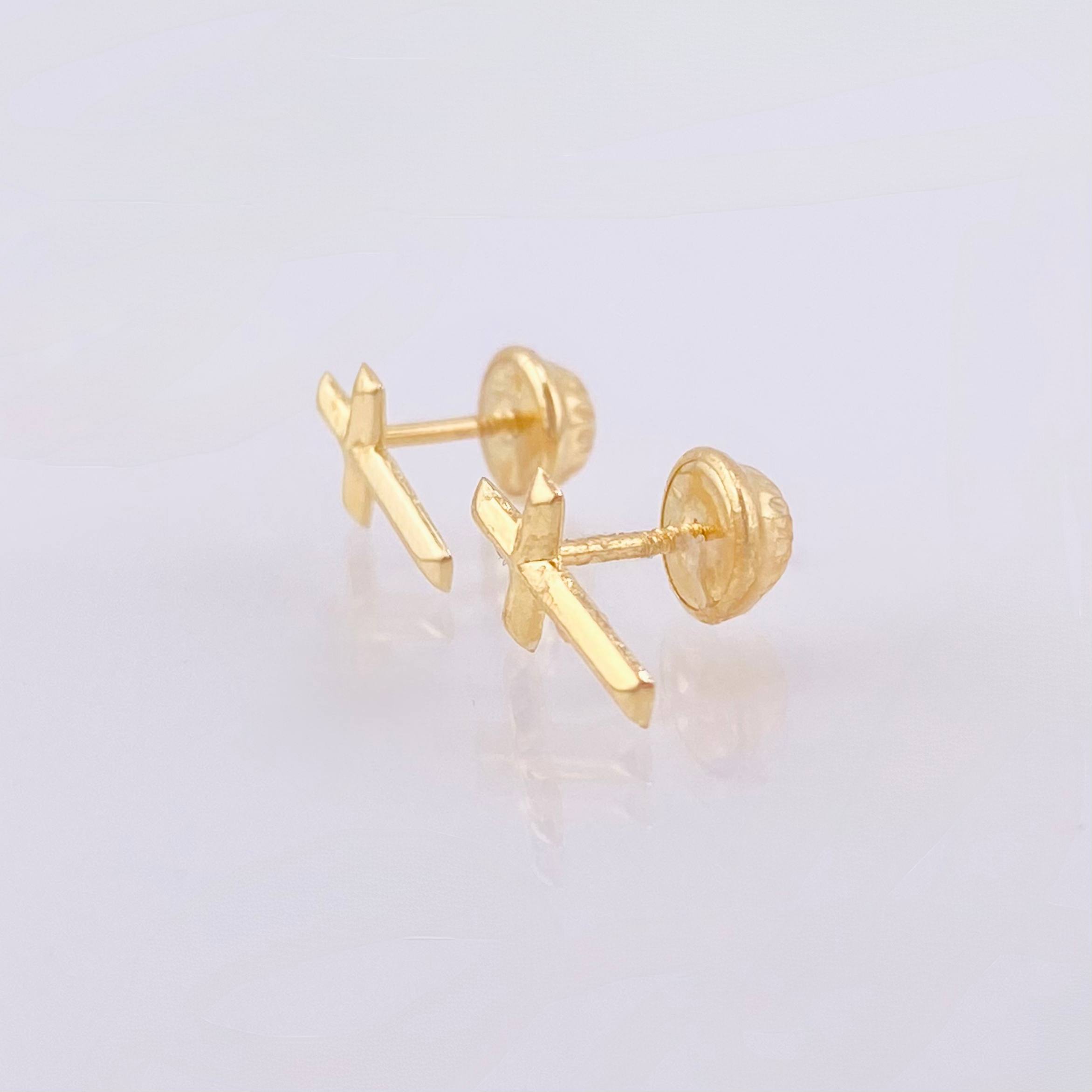 Topos Crúz 0.55gr / 1cm / Oro Amarillo 18K *