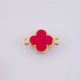 Herraje Trebol VCyA Rojo 0.9gr / 1.5cm / Oro Amarillo Nac.Esp. 18K ©