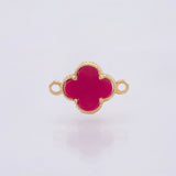 Herraje Trebol VCyA Rojo 0.9gr / 1.5cm / Oro Amarillo Nac.Esp. 18K ©