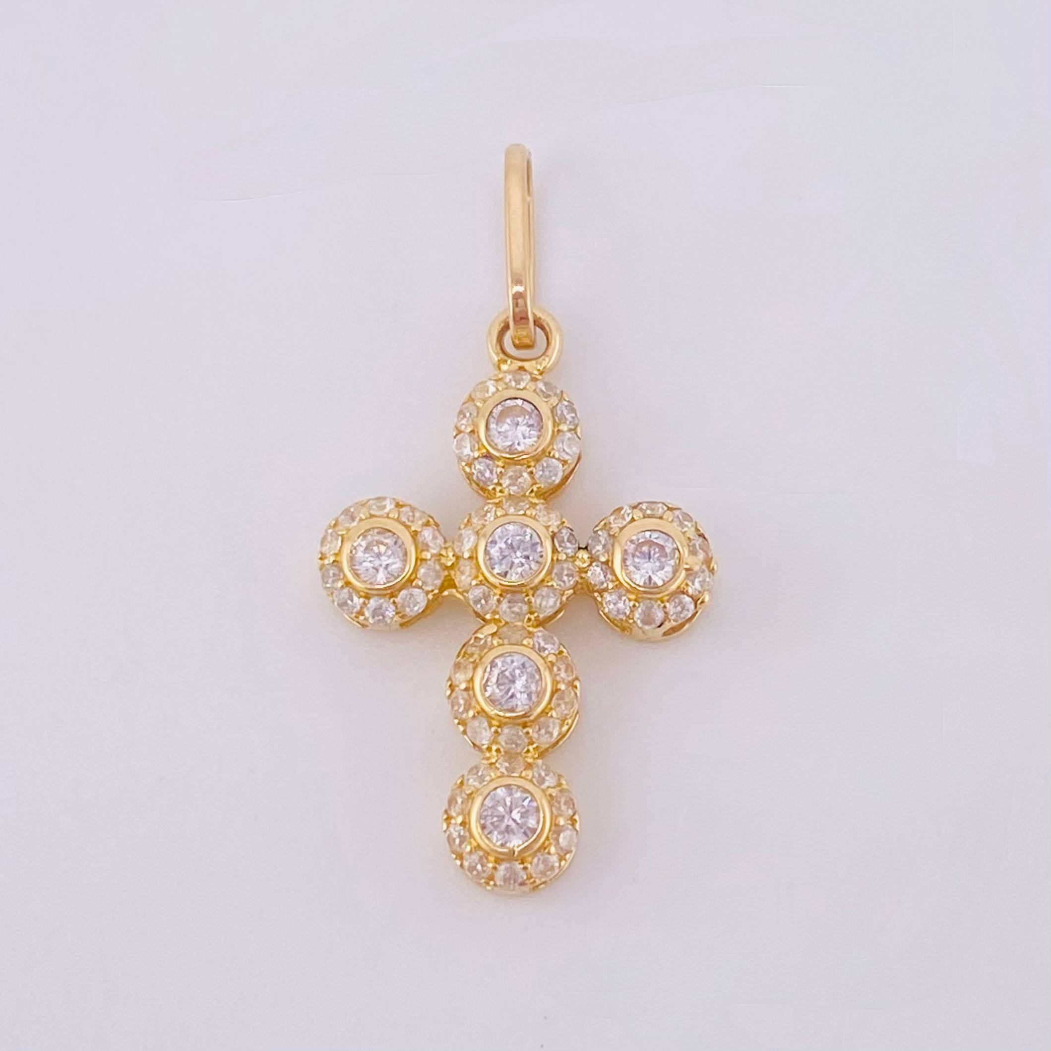 Dije Cruz Tupida 1.5gr / 2.5cm / Oro Amarillo 18K ©