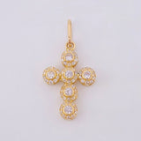 Dije Cruz Tupida 1.5gr / 2.5cm / Oro Amarillo 18K ©