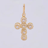 Dije Cruz Tupida 1.5gr / 2.5cm / Oro Amarillo 18K ©