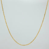Cadena Militar 5.5gr / 61cm-62.3cm / 1.47mm Oro Amarillo +3 18K $