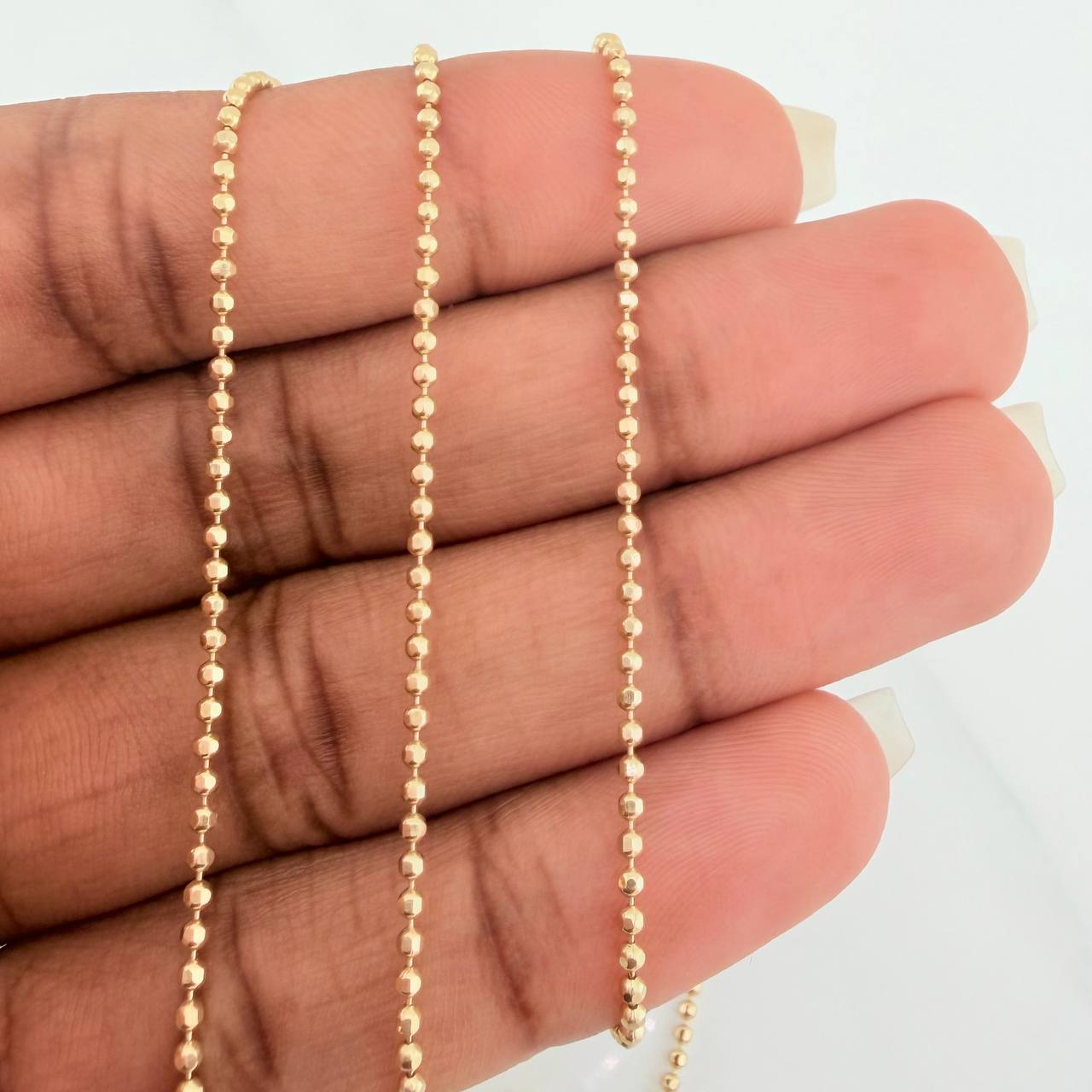 Cadena Militar 5.5gr / 61cm-62.3cm / 1.47mm Oro Amarillo +3 18K $