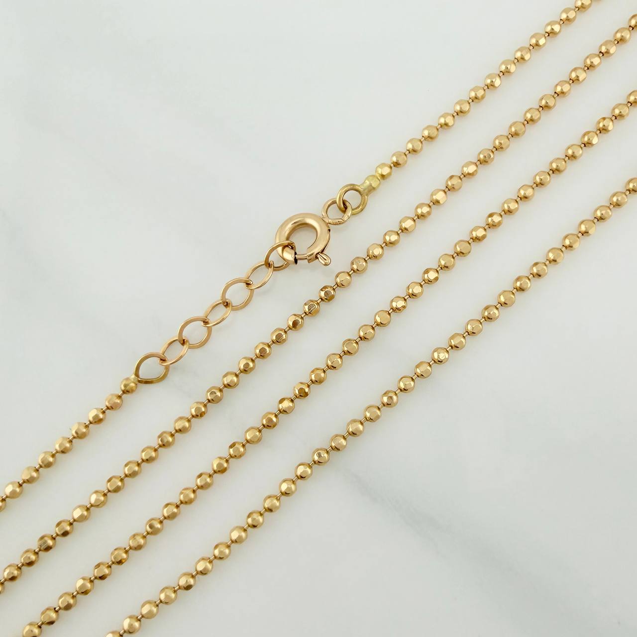 Cadena Militar 5.5gr / 61cm-62.3cm / 1.47mm Oro Amarillo +3 18K $