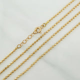 Cadena Militar 5.5gr / 61cm-62.3cm / 1.47mm Oro Amarillo +3 18K $