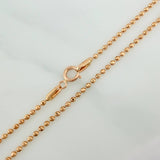 Cadena Militar 5.05gr / 61.5cm / 1.44mm Oro Rosa +3 18K $