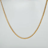 Cadena Franco 4.4gr / 49.7cm / 1.57mm Dos Oros Amarillo Blanco +3 18K $