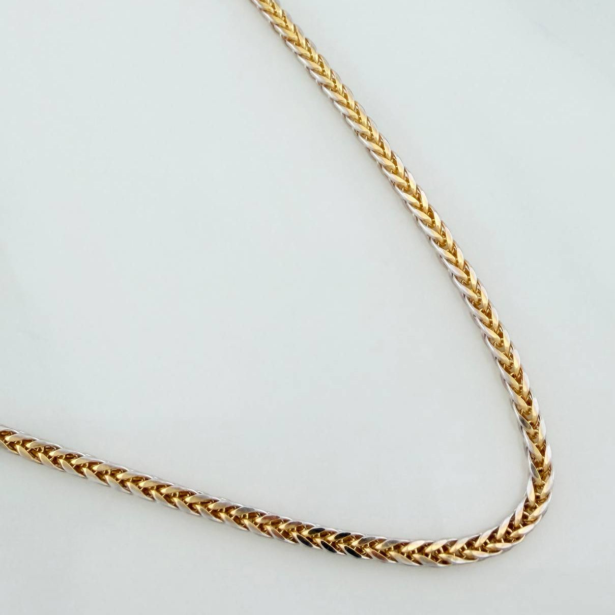 Cadena Franco 2.9 g / 50 cm / 1.41 mm Dos Oros Amarillo Blanco 18K
