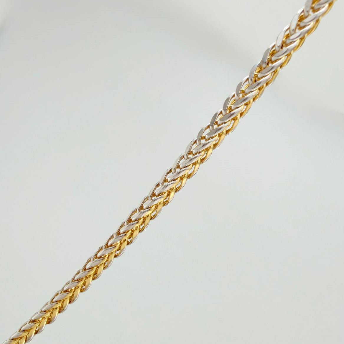 Cadena Franco 2.9 g / 50 cm / 1.41 mm Dos Oros Amarillo Blanco 18K
