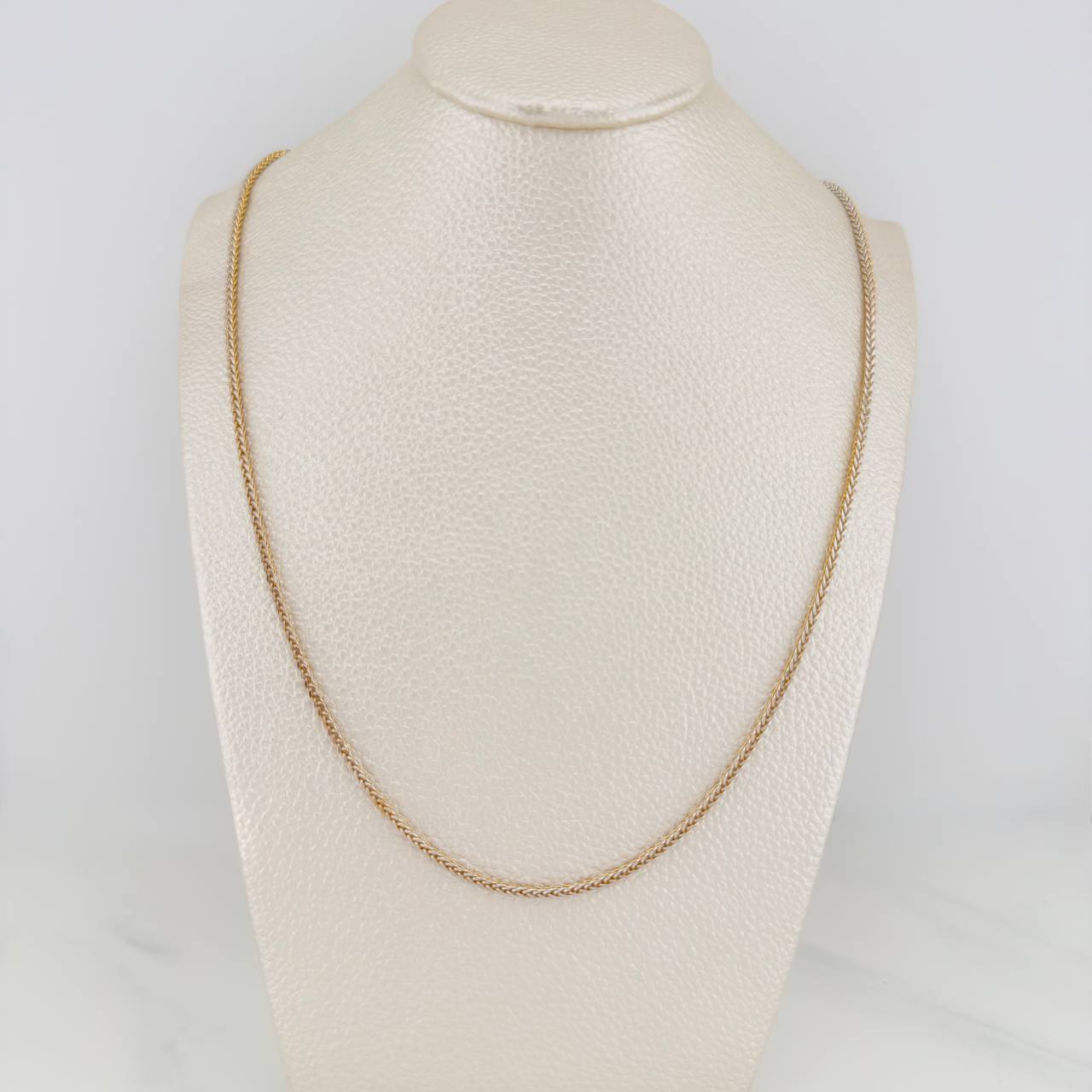Cadena Franco 2.9 g / 50 cm / 1.41 mm Dos Oros Amarillo Blanco 18K