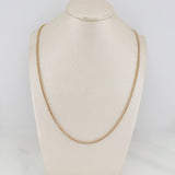 Cadena Franco 4.4gr / 49.7cm / 1.57mm Dos Oros Amarillo Blanco +3 18K $