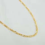 Cadena Figaro 3gr / 60.1cm / 2.4mm Oro Amarillo +1 18K $