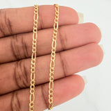 Cadena Figaro 3gr / 60.1cm / 2.4mm Oro Amarillo +1 18K $