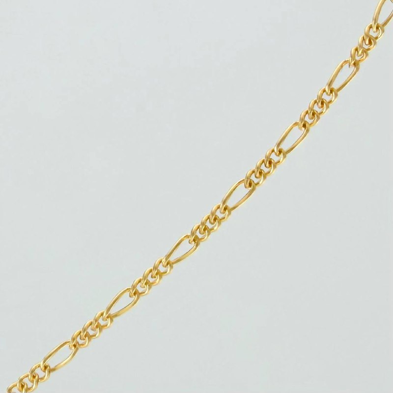 Cadena Figaro 1.8gr / 61cm / 1.41mm Oro Amarillo +1 18K $
