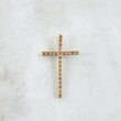 Dije Cruz Punteada 0.75gr / 2.4cm / Circones Lila Oro Amarillo 18K