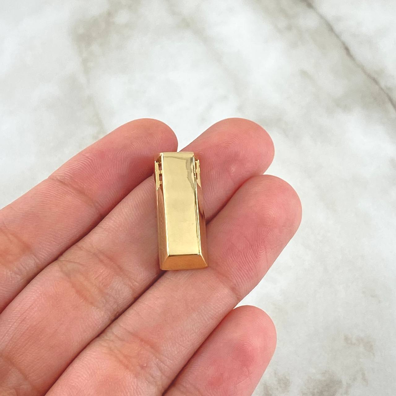 Dije Lingote 5.35gr / 2.5cm / Liso Oro Amarillo 18K
