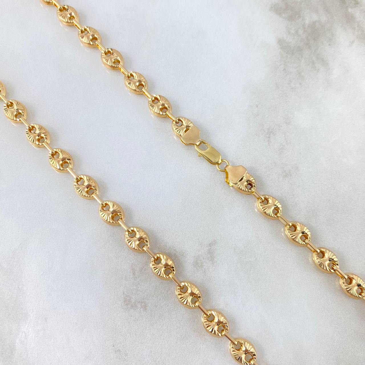 Cadena GC 15.4gr / 60cm / 5.3mm Diamantada Oro Amarillo 18K ©