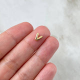 Herraje Letra V 0.25gr / 6mm / Tambor Oro Amarillo