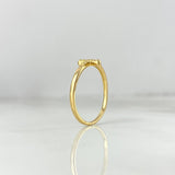 Anillo Cruz 1.25gr / T7 / Circones Blancos Oro Amarillo