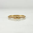Anillo X 1.3gr T6 1/4 Circones Blancos Oro Amarillo