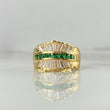 Anillo Aurora 5.3gr / T6 / Circones Verdes Blancos Oro Amarillo ©
