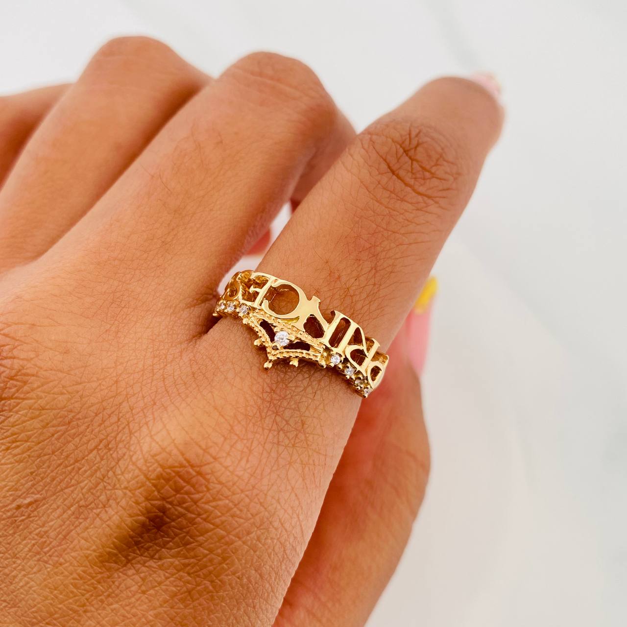 Anillo Corona Princess 3 g / T6 1/2 Oro Amarillo 18K