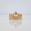 Anillo Corona 15S 3.15 g / T7 1/4 Dos Oros Amarillo Blanco 18K