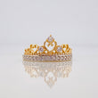 Anillo Corona Corazones 2.7 g / T7 Dos Oros Amarillo Blanco 18K