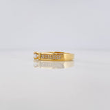 Anillo Solitario Linea Incrustada 4.3 g / T6 1/2 Oro Amarillo 18K