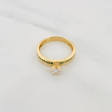 Anillo Solitario Churumbela 2.45 g / T6 Oro Amarillo 18K