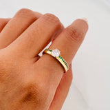 Anillo Solitario Churumbela 2.45 g / T6 Oro Amarillo 18K
