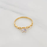 Anillo Solitario Eslabon 1.45 g / T7 Oro Amarillo 18K