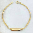 Pulso Bebé Cubano Placa Rectangular 1.7gr / 16cm / 2.3mm Oro Amarillo +1 18K ©