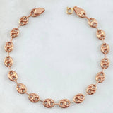 Pulso GC 4gr / 19.5cm / 6.1mm Curvas Rayadas Oro Rosa 18K ©