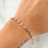 Pulso GC 2.55gr / 21cm / 4.3mm Liso Oro Rosa 18K