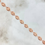Cadena GC 13.15gr / 70cm / 6.1mm Curvas Rayadas Oro Rosa 18K ©